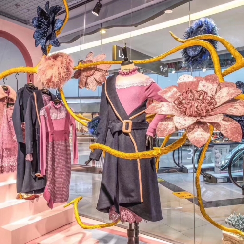 半身女模特穿搭展示｜布艺包身模特｜适用于橱窗造景与陈列展示